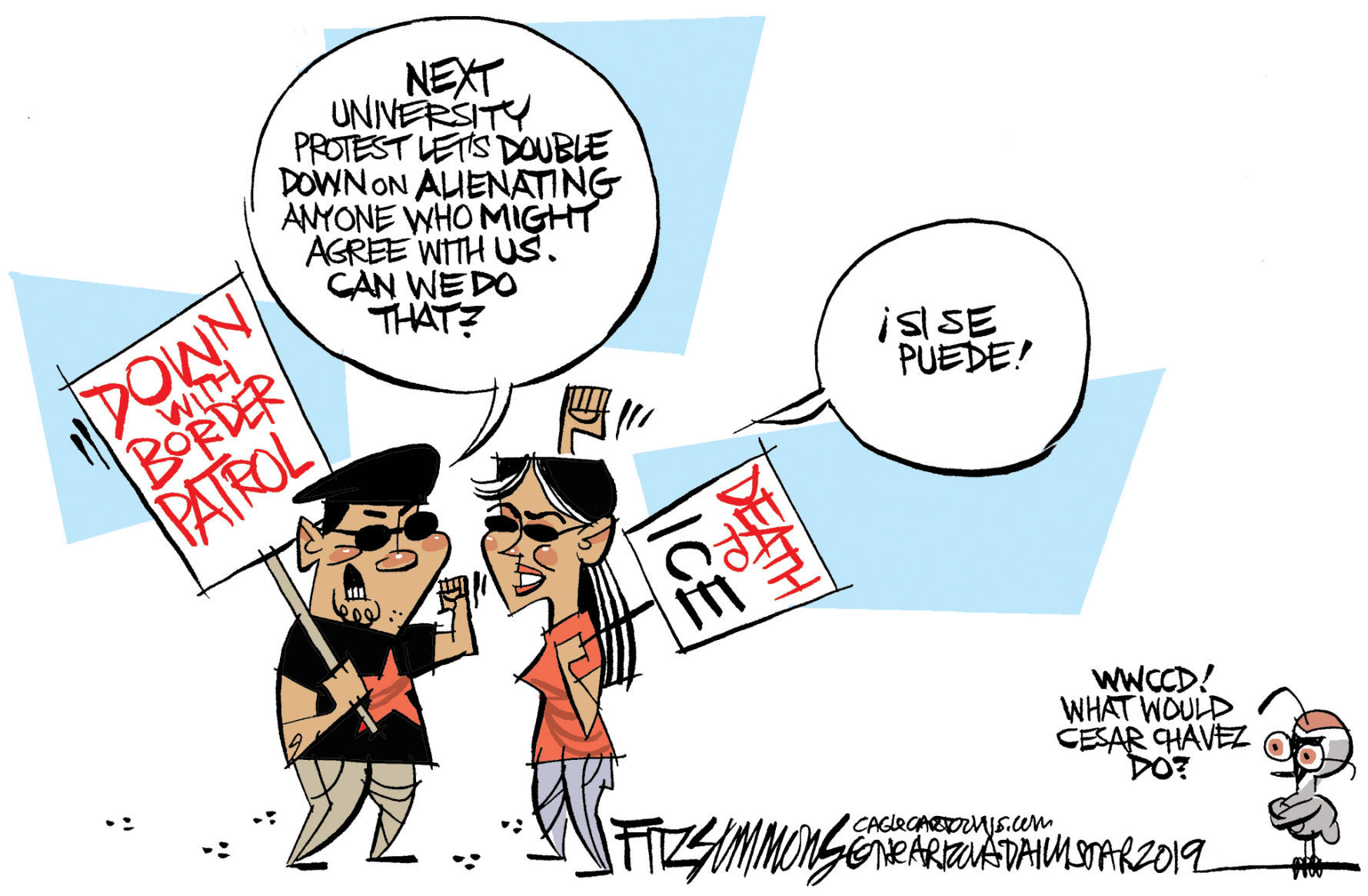Daily Fitz Cartoon: Protest